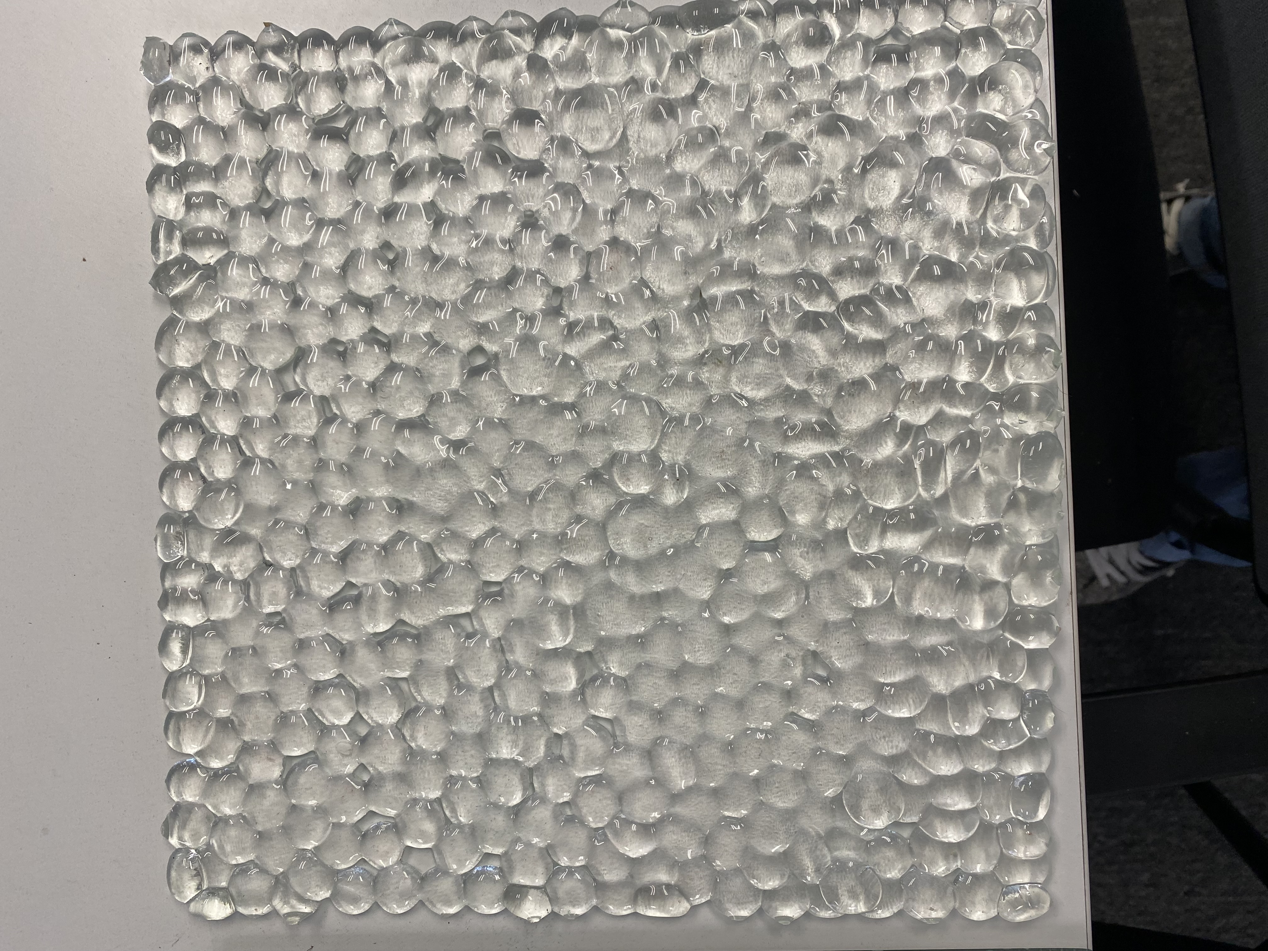 Fused textures in glass